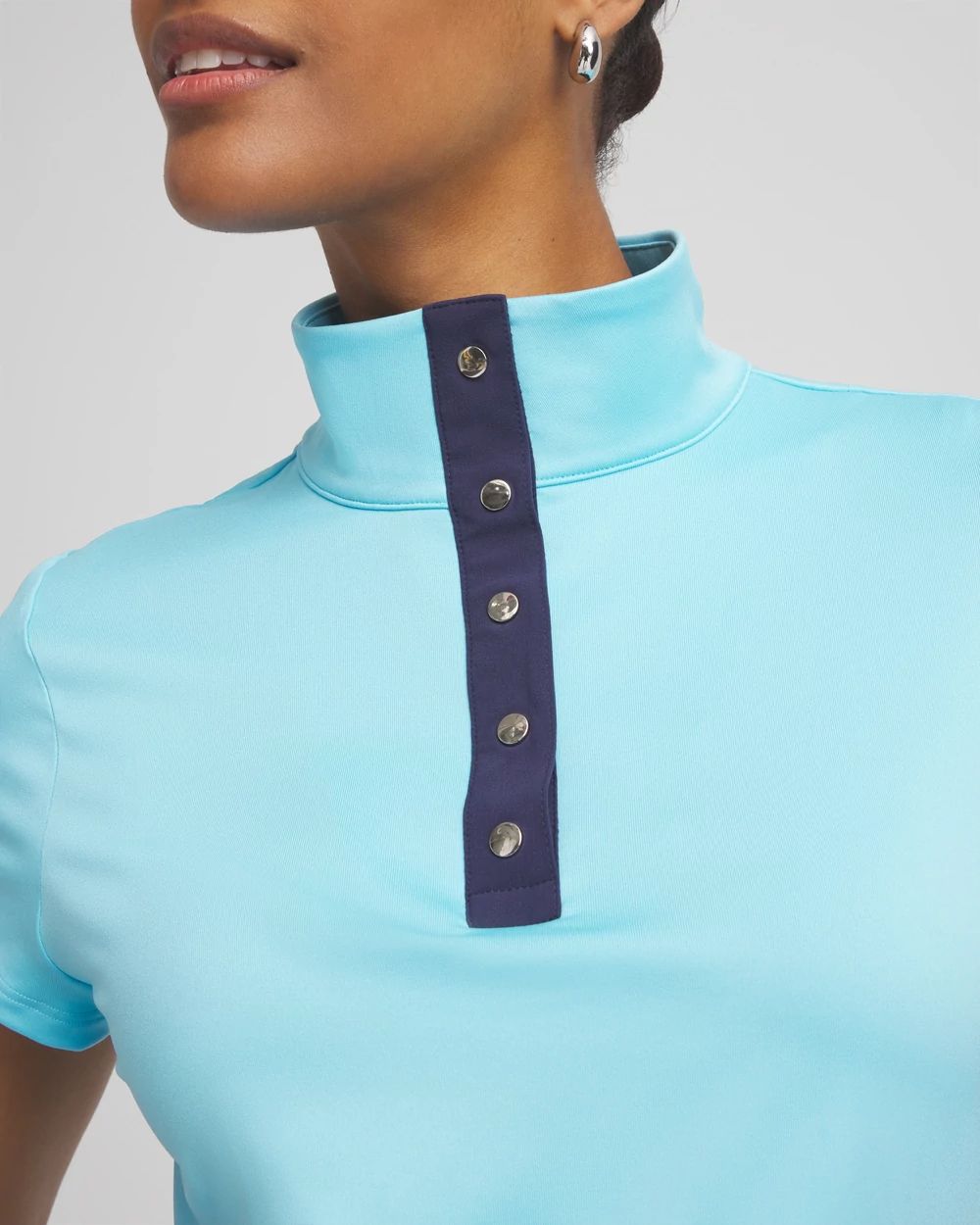 Zenergy® UPF Mockneck Short-Sleeve Top | Chico's